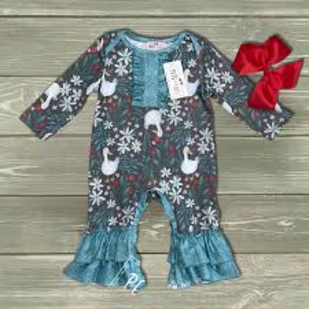 Pete and Lucy Duck Duck Goose Romper 18-24 months new with tags